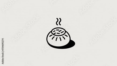 Delicious hot dumpling vector illustration for asian food restaurant menu and recipe design ideas concept
