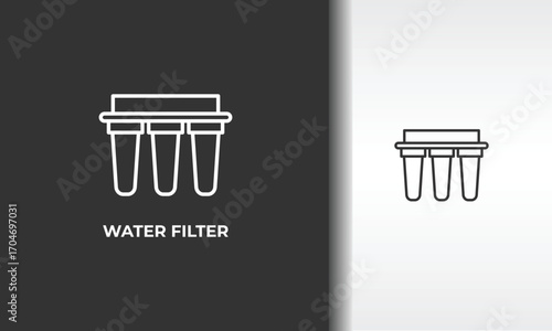 Water Filter Vector, Icon Or Logo Sign Isolated Symbol Illustration