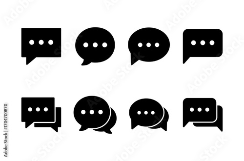 Chat icon logo design. speech bubble sign and symbol. comment icon. message