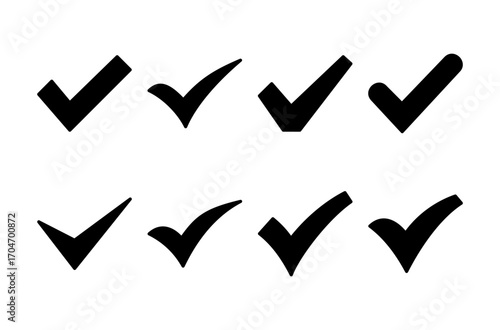 Check mark icon logo design. Tick mark sign and symbol