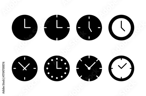 Clock icon logo design. Time sign and symbol. watch icon