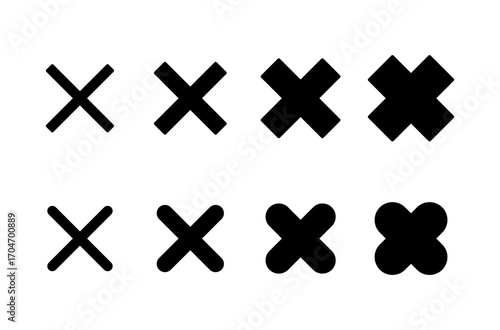 Close icon logo design. Delete sign and symbol. cross sign