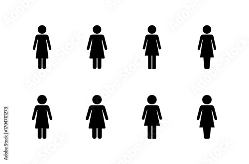 Female icon logo design. woman sign and symbol