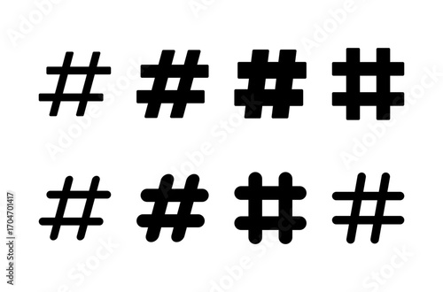 Hashtag icon logo design. hashtag sign and symbol