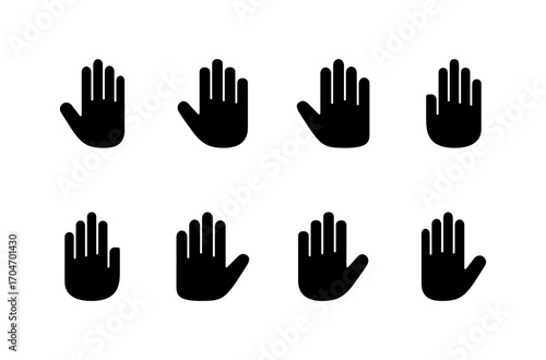 Hand icon logo design. hand sign and symbol. palm