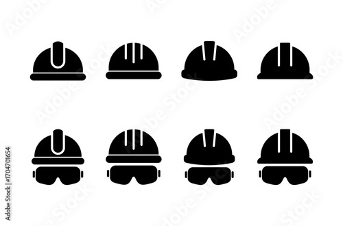 Helmet icon logo design. Motorcycle helmet sign and symbol. Construction helmet icon. Safety helmet
