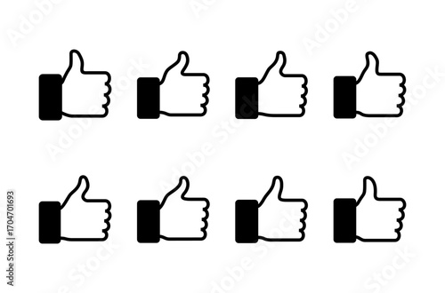 Like icon logo design. Thumbs up sign and symbol. Hand like