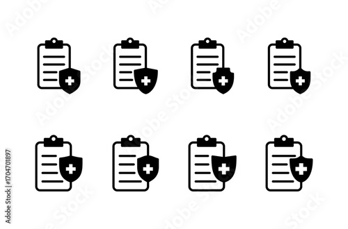 Medical insurance icon logo design. health insurance sign and symbol