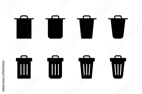 Trash icon logo design. trash can icon. delete sign and symbol.