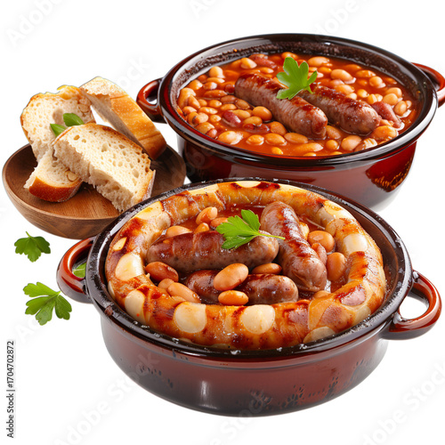 Delicious Baked Beans with Sausages and Beans Meal