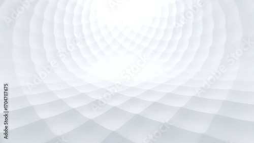 Ultra HD white abstract geometrical surface with concave design and futuristic gradient lighting.