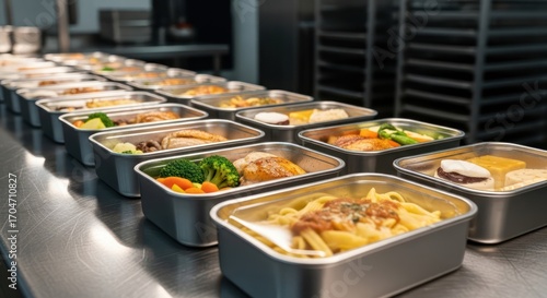 Streamlined meal preparation in a commercial kitchen catering large scale food services