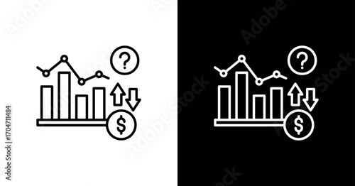 Financial Uncertainty Icon Set Multiple Style Collection