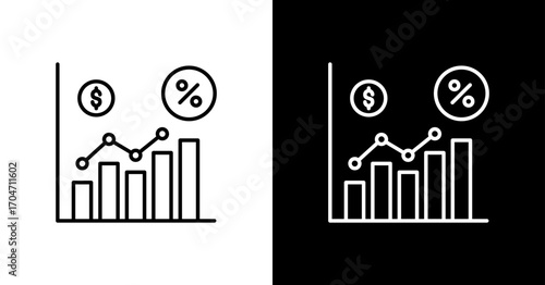 Financial Market Fluctuation Icon Set Multiple Style Collection