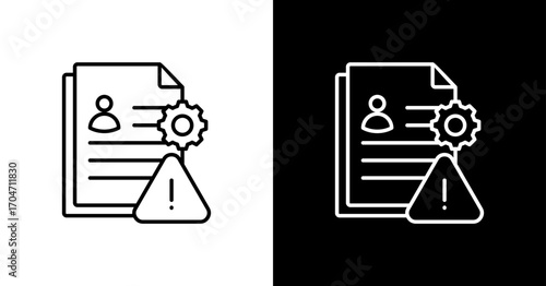 Outsourcing Risks Icon Set Multiple Style Collection