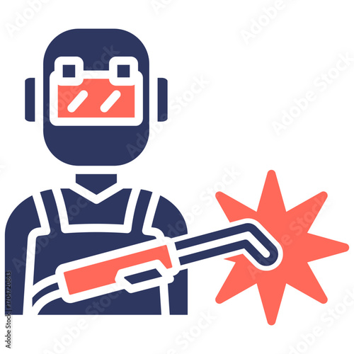 Metal Fabrication glyph color icon