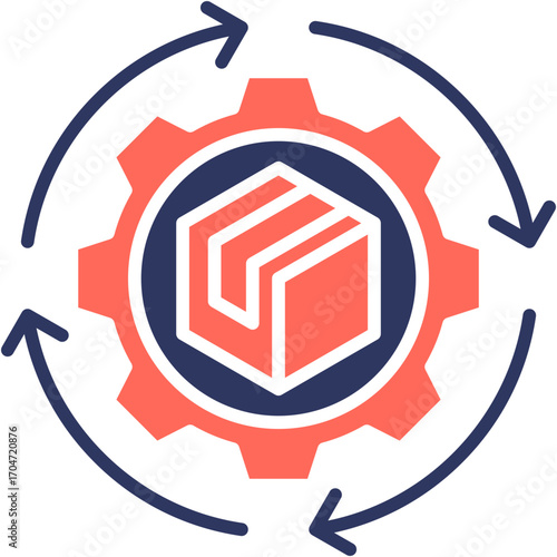 Supply Chain glyph color icon