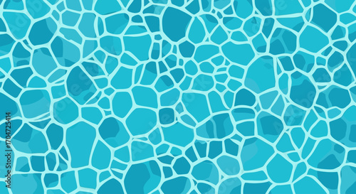 Seamless vector pattern of blue water surface with sun reflections for website backgrounds, social media, and decorative designs
