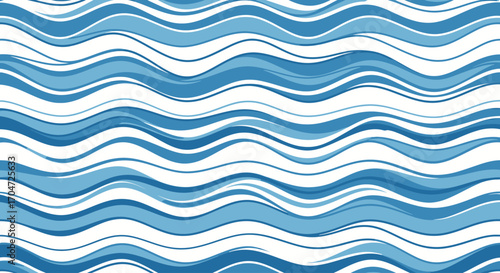 Abstract blue wave pattern for digital background, fabric print, or water-themed design with ocean vibes and modern artistic illustration