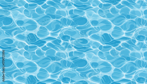Summer blue water surface texture, ocean waves illustration, refreshing backdrop, rippled swimming pool water cartoon graphic