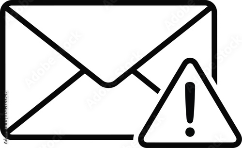 Email security warning spam alert notification icon