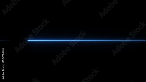 Wallpaper Mural Horizontal neon line animation moving from right to left on black background. Torontodigital.ca