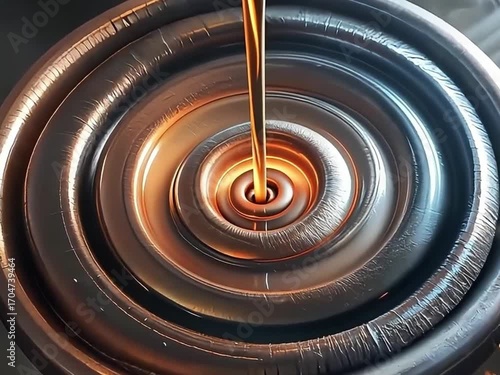 Abstract liquid background with vibrant flowing waves and smooth gradient motion in fluid animation