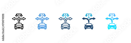 Moral Machine icon set multiple style collection