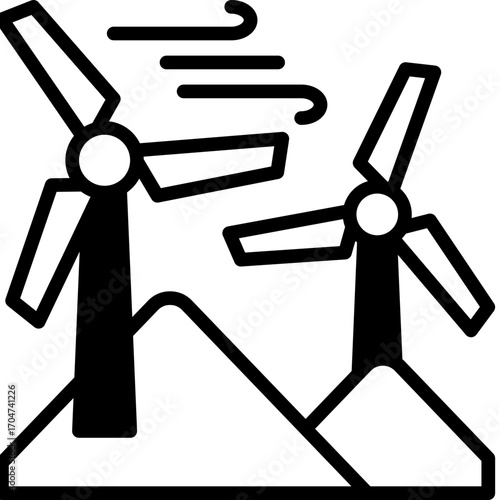 Wind Turbine mixed icon