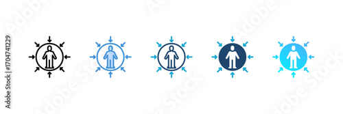 Human Centered icon set multiple style collection
