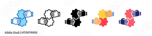 Contribution Multiple Style Icon Set Collection. 