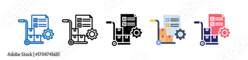 Procurement Multiple Style Icon Set Collection. 