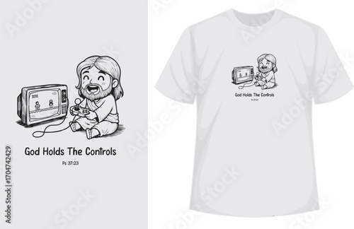 Christian bible verse t shirt design illustration vector