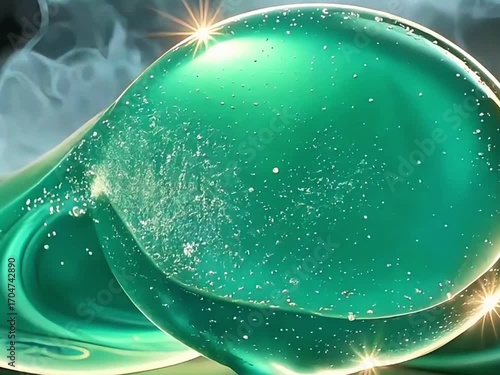 Abstract liquid background with smooth flowing fluid motion and colorful dynamic texture animatio