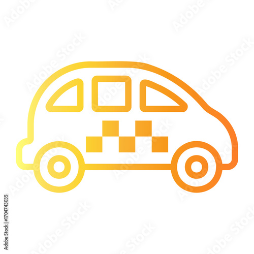 taxi Line Gradient Icon