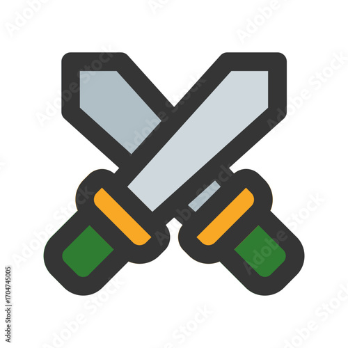 battle outline fill icon