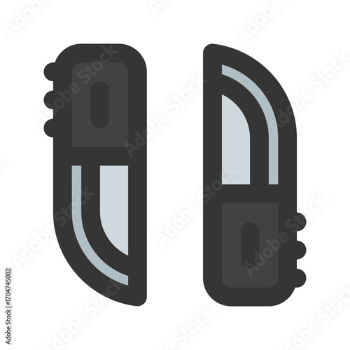 dagger outline fill icon