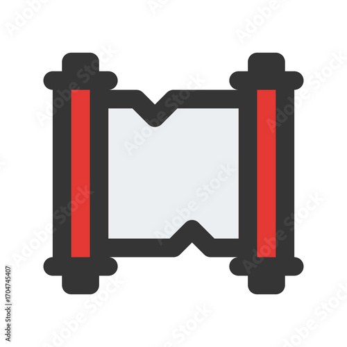 scroll outline fill icon