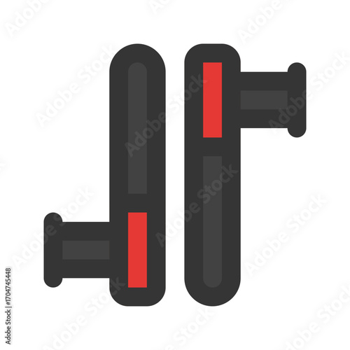 tonfa outline fill icon