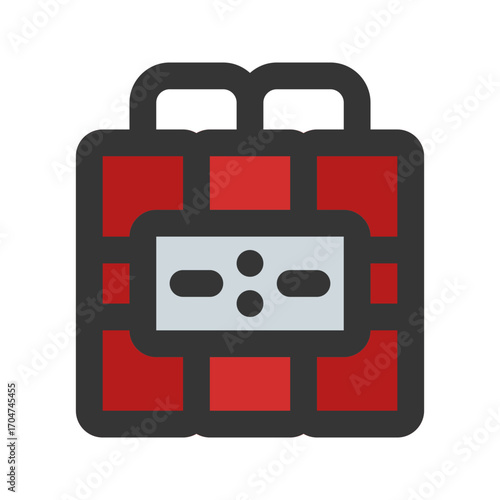 time bomb outline fill icon