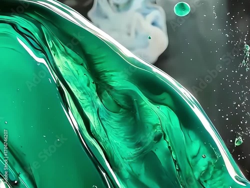 Abstract glossy liquid waves background with smooth gradient flow and vibrant fluid motion in high resolution