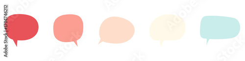 speech bubble icon set, chat or talk bubbles, collection of colorful speech balloon. Communication Symbol, chat message logo icon. dialogue boxes for comics. Vector illustration