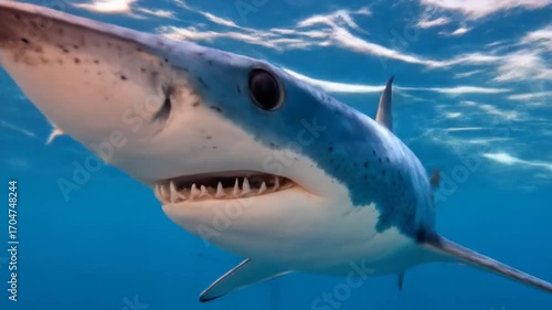 Underwater shark close up