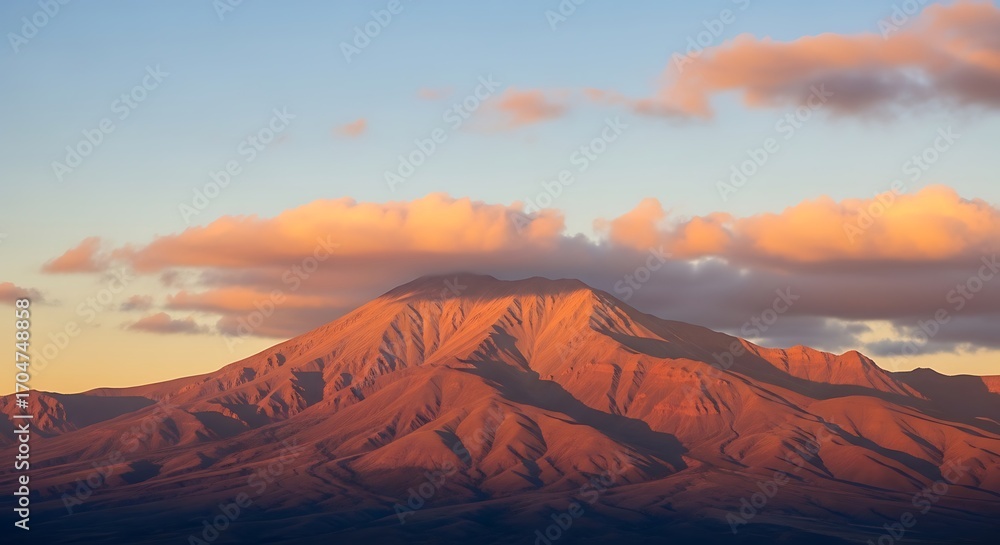 Naklejka premium Majestic Mountain Sunset View.