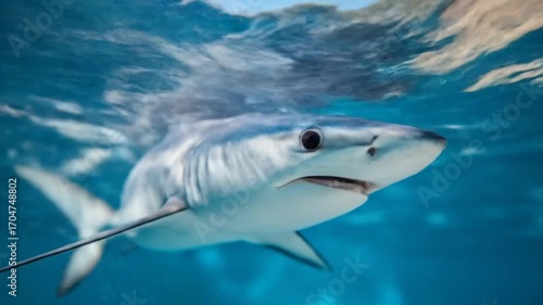 Underwater shark close up