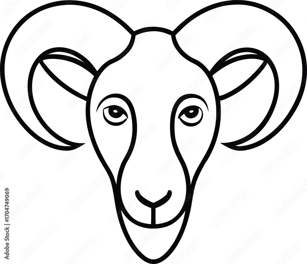 Fototapeta premium head of a goat