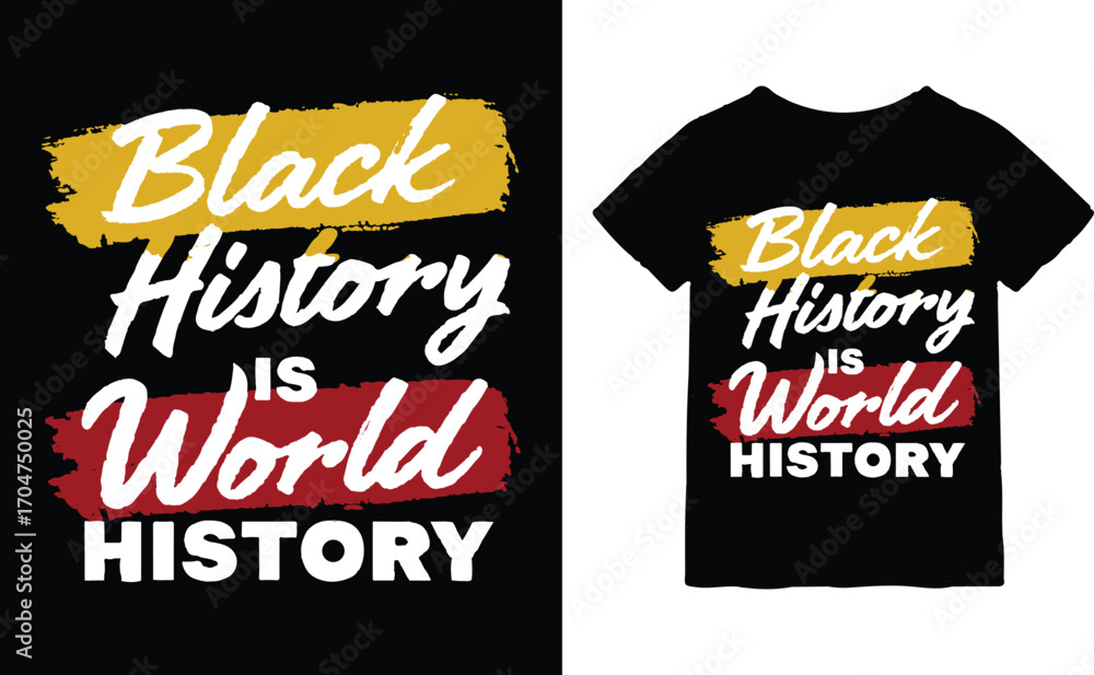 Obraz premium StreetSoul Apparel | I Am Black History T-Shirt Design – Afrocentric, Cultural Pride, Urban Streetwear Graphic.