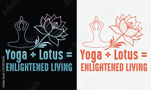 Yoga typography T-Shirt Design.