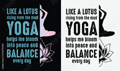 Yoga typography T-Shirt Design.