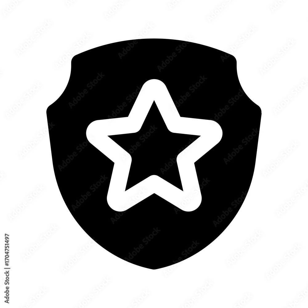 Obraz premium shield glyph icon